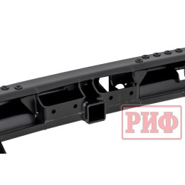 Бампер РИФ силовой задний Toyota Land Cruiser Prado 150 c квадратом под фаркоп