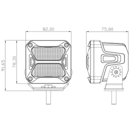 Светодиодная фара рабочего света РИФ 82x78x76 мм 20W LED