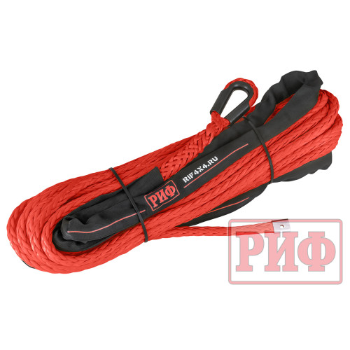 Трос для лебёдки синтетический РИФ 12 мм/26 м, красный