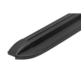 Крышка кузова РИФ для JAC T9, роллета раздвижная, алюминиевая, черная