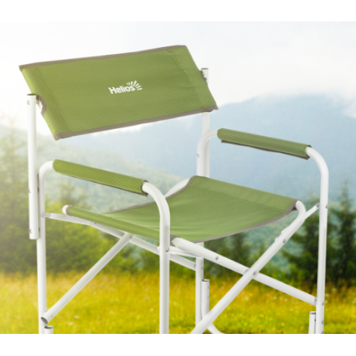 Кресло директорское HELIOS с поворотной спинкой (серый/зеленый), 62х52х47 см, дл 120 кг.