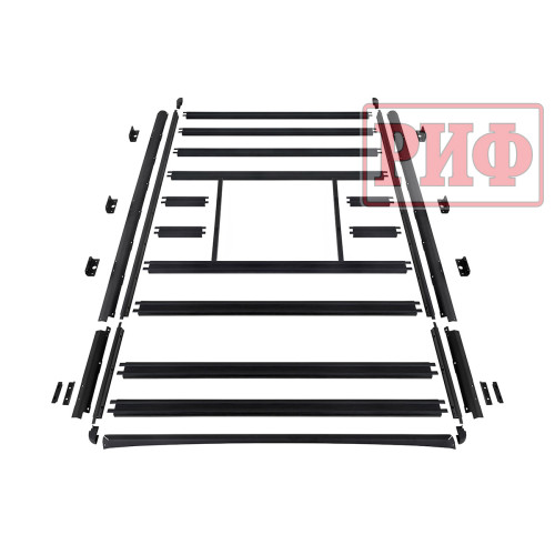 Багажник экспедиционный (платформа) алюминиевый РИФ 1600x2650 мм для ГАЗ Соболь NN Минивэн (с вставкой)