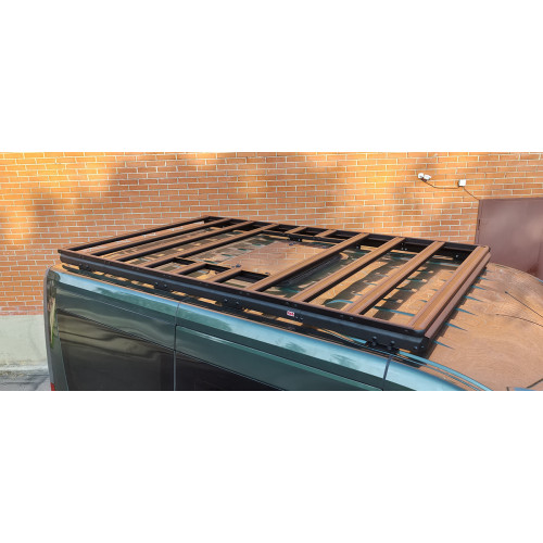 Багажник экспедиционный (платформа) алюминиевый РИФ 1600x2650 мм для ГАЗ Соболь NN Минивэн (с вставкой)