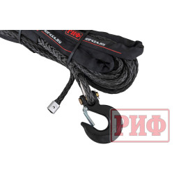 Трос для лебёдки синтетический РИФ 14 мм/22 м черный (готовый)