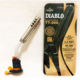 Резак газовый TOURIST DIABLO с пьезоподжигом и системой подогрева газа