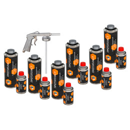 Покрытие защитное повышенной прочноcти колеруемое ПРОТОПЛАСТ, с отвердителем 6 л и пистолетом, (аналог RAPTOR U-POL)