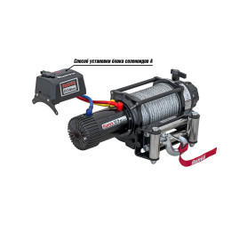 Лебёдка автомобильная электрическая 12V Runva 12500 lbs 5670 кг влагозащищенная, стальной трос