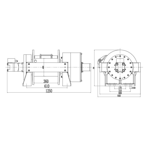 Лебёдка гидравлическая Runva 66000 lbs (30000 кг)