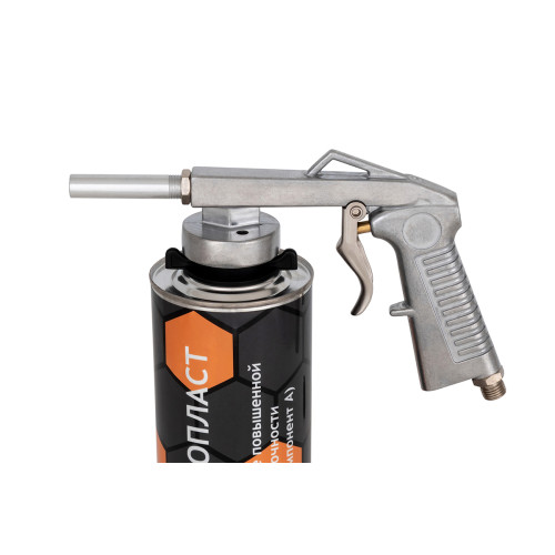 Покрытие защитное повышенной прочноcти черное ПРОТОПЛАСТ, с отвердителем 6 л и пистолетом, (аналог RAPTOR U-POL)