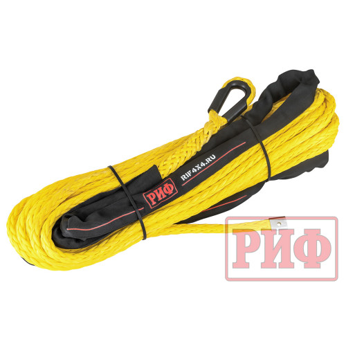 Трос для лебёдки синтетический РИФ 12 мм/26 м, желтый