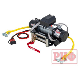 Лебёдка переносная РИФ 12000 c облегчённой площадкой и проводами (стальной трос)