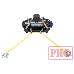 Лебёдка переносная РИФ 12000 c облегчённой площадкой и проводами (стальной трос)