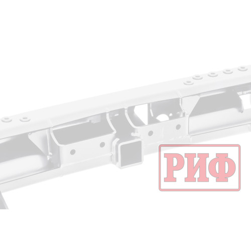 Бампер РИФ силовой задний Toyota Land Cruiser Prado 150 c квадратом под фаркоп (белый)