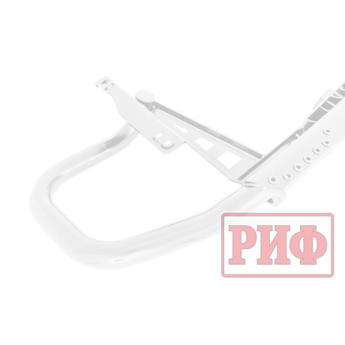 Бампер РИФ силовой задний Toyota Land Cruiser Prado 150 c квадратом под фаркоп (белый)