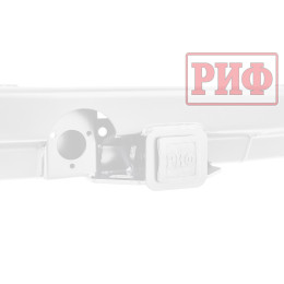 Бампер РИФ силовой задний Toyota Land Cruiser Prado 150 c квадратом под фаркоп (белый)