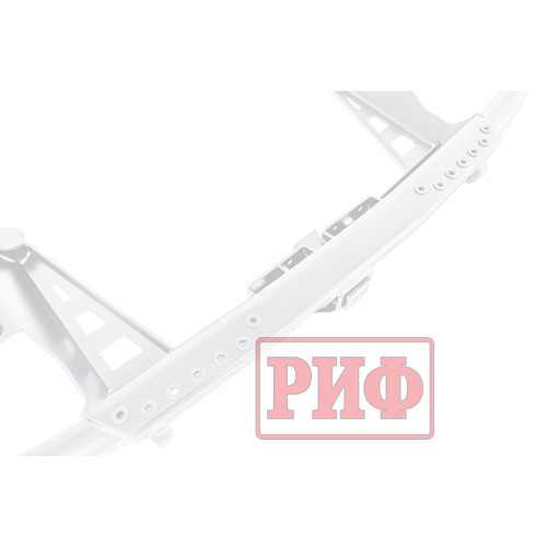 Бампер РИФ силовой задний Toyota Land Cruiser Prado 150 c квадратом под фаркоп (белый)