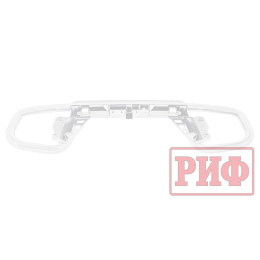 Бампер РИФ силовой задний Toyota Land Cruiser Prado 150 c квадратом под фаркоп (белый)