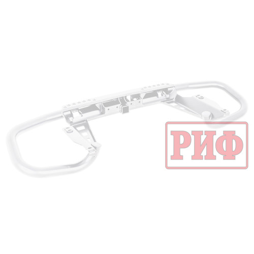 Бампер РИФ силовой задний Toyota Land Cruiser Prado 150 c квадратом под фаркоп (белый)