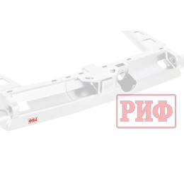 Бампер РИФ силовой задний Toyota Land Cruiser Prado 150 c квадратом под фаркоп (белый)