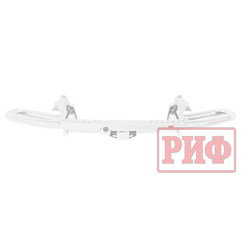 Бампер РИФ силовой задний Toyota Land Cruiser Prado 150 c квадратом под фаркоп (белый)