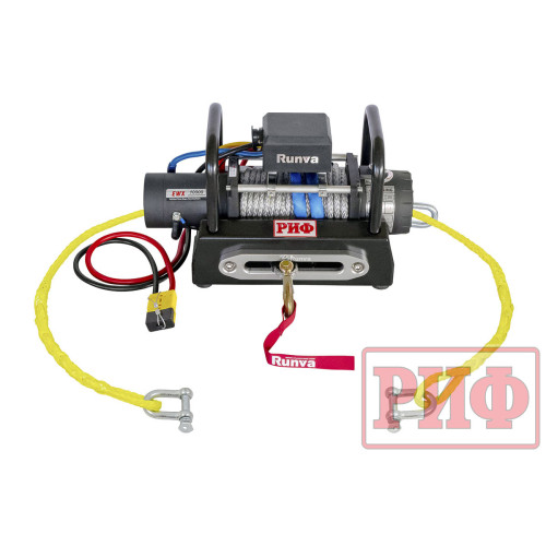 Лебёдка переносная РИФ 10000SR c площадкой и проводами (синтетический трос)