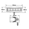 Светодиодная фара водительского света РИФ 145х45х78 мм 15W LED