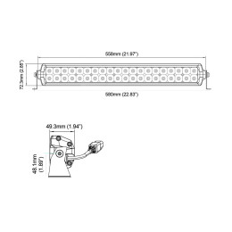 Светодиодная фара комбинированного света AURORA 508 мм 200W LED