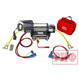 Лебёдка переносная РИФ 9000 c облегчённой площадкой и проводами (стальной трос)