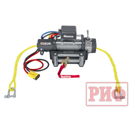 Лебёдка переносная РИФ 8000S c облегчённой площадкой и проводами (стальной трос)