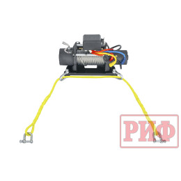 Лебёдка переносная РИФ 8000S c облегчённой площадкой и проводами (стальной трос)