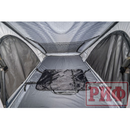 Палатка на крышу автомобиля РИФ Hard RT05-125, корпус черный, тент светло-серый, 210х125х150