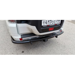 Бампер РИФ силовой задний Mitsubishi Pajero IV c квадратом под фаркоп