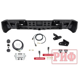 Бампер РИФ силовой задний Great Wall Poer с квадратом под фаркоп и фонарями