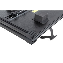 Крышка кузова РИФ для Dodge Ram 2019, трёхсекционная, алюминиевая, черная (5,8 ft)