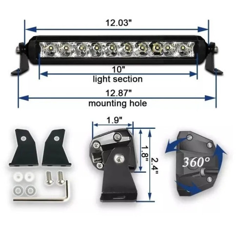 Фара комбинированного света AURORA 508 мм 100W LED