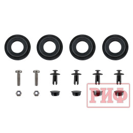 Бампер РИФ силовой задний TANK 300 с квадратом под фаркоп, фонарями, с отверстиями под систему контроля слепых зон