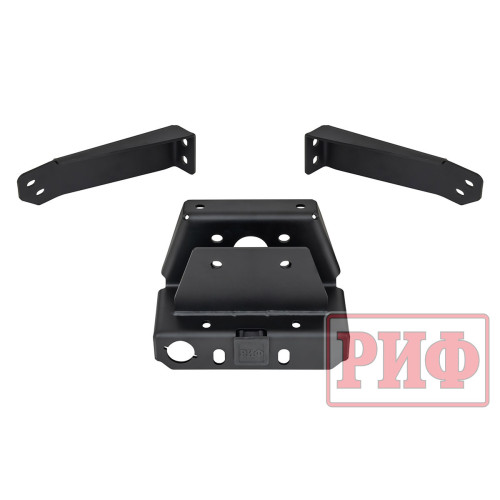 Бампер РИФ силовой задний TANK 300 с квадратом под фаркоп, фонарями, с отверстиями под систему контроля слепых зон