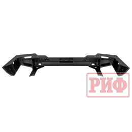 Бампер РИФ силовой задний TANK 300 с квадратом под фаркоп, фонарями, с отверстиями под систему контроля слепых зон