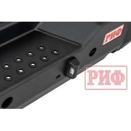 Бампер РИФ силовой задний TANK 300 с квадратом под фаркоп, фонарями, с отверстиями под систему контроля слепых зон