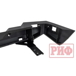 Бампер РИФ силовой задний TANK 300 с квадратом под фаркоп, фонарями, с отверстиями под систему контроля слепых зон