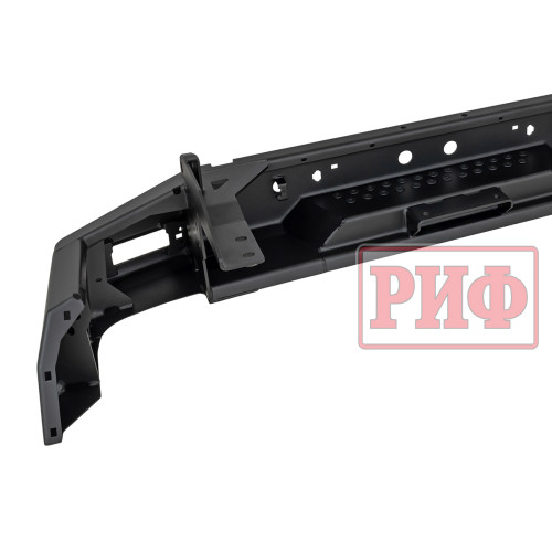 Бампер РИФ силовой задний TANK 300 с квадратом под фаркоп, фонарями, с отверстиями под систему контроля слепых зон