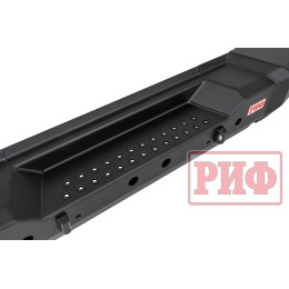 Бампер РИФ силовой задний TANK 300 с квадратом под фаркоп, фонарями, с отверстиями под систему контроля слепых зон