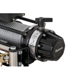 Лебёдка автомобильная электрическая 12V Runva 9500 lbs 4350 кг влагозащищенная, стальной трос (228:1)