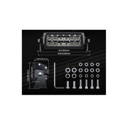 Светодиодная фара комбинированного света AURORA 152 мм 60W LED