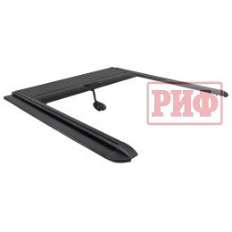 Крышка кузова РИФ для Changan Hunter Plus, роллета раздвижная 1650х1666 мм, алюминиевая, черная