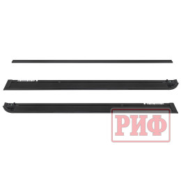 Крышка кузова РИФ для Changan Hunter Plus, роллета раздвижная 1650х1666 мм, алюминиевая, черная