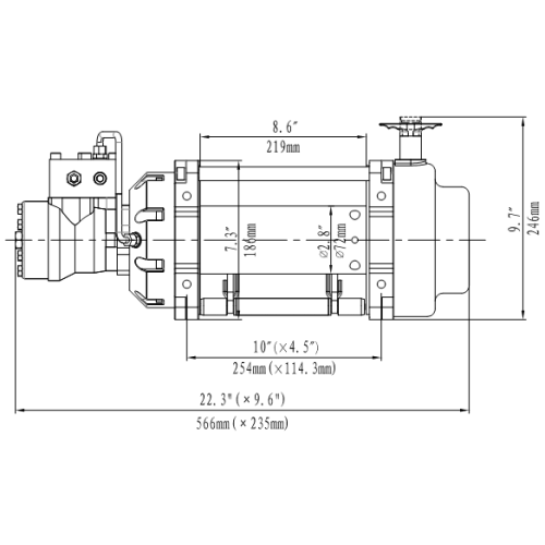 Лебёдка гидравлическая Runva 10000 lbs 4536 кг