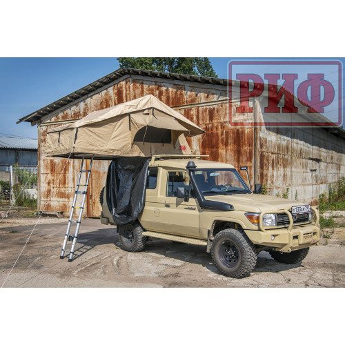 Палатка на крышу автомобиля РИФ Soft RT02-140, тент песочный
