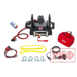 Лебёдка переносная РИФ 12000 c площадкой и проводами (стальной трос)