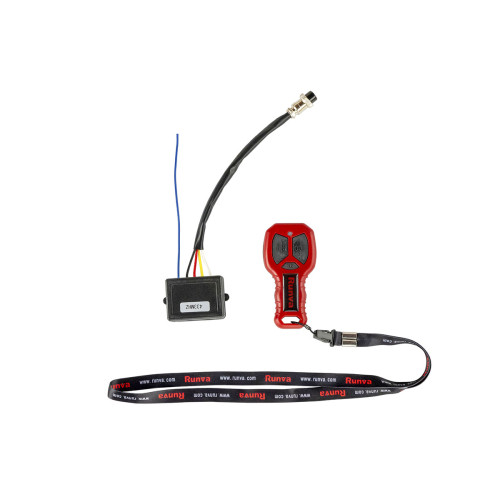 Лебёдка электрическая 12V Runva 2500A lbs 1140 кг (синтетический трос)